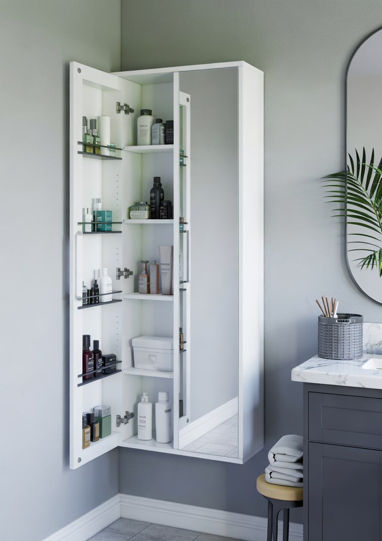 Small Bathroom Storage Ideas: Maximize Space with Corner Medicine Cabinet