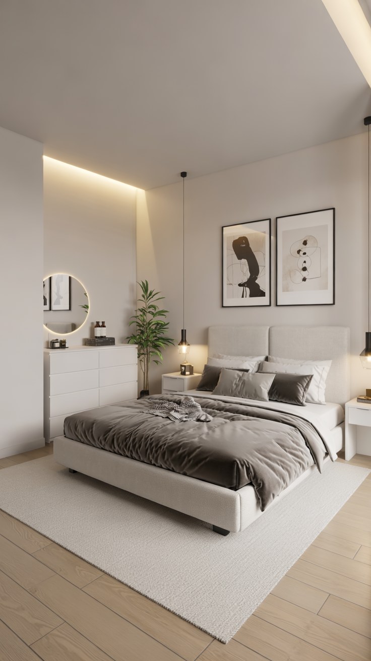 Modern Minimalist Bedroom Design Ideas with Neutral Colors