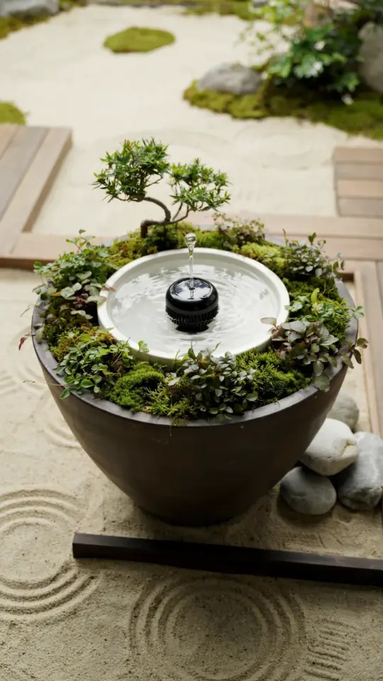 Solar Fountain Garden Design Ideas | Relaxing Water Feature for Backyard Tranquility