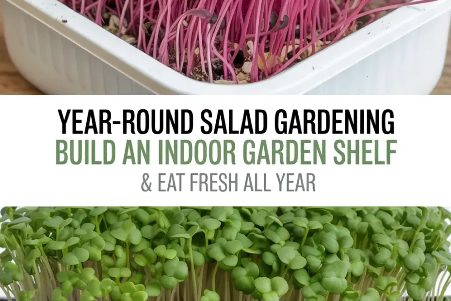 Cozy Indoor Garden Shelf for Year-Round Salad Gardening 🌱