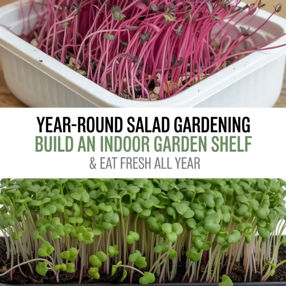 Cozy Indoor Garden Shelf for Year-Round Salad Gardening π±