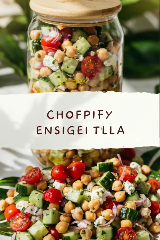 Chickpea Cucumber Salad with Feta | 10-Minute Meal Prep Lunch | Dietitian Recipe