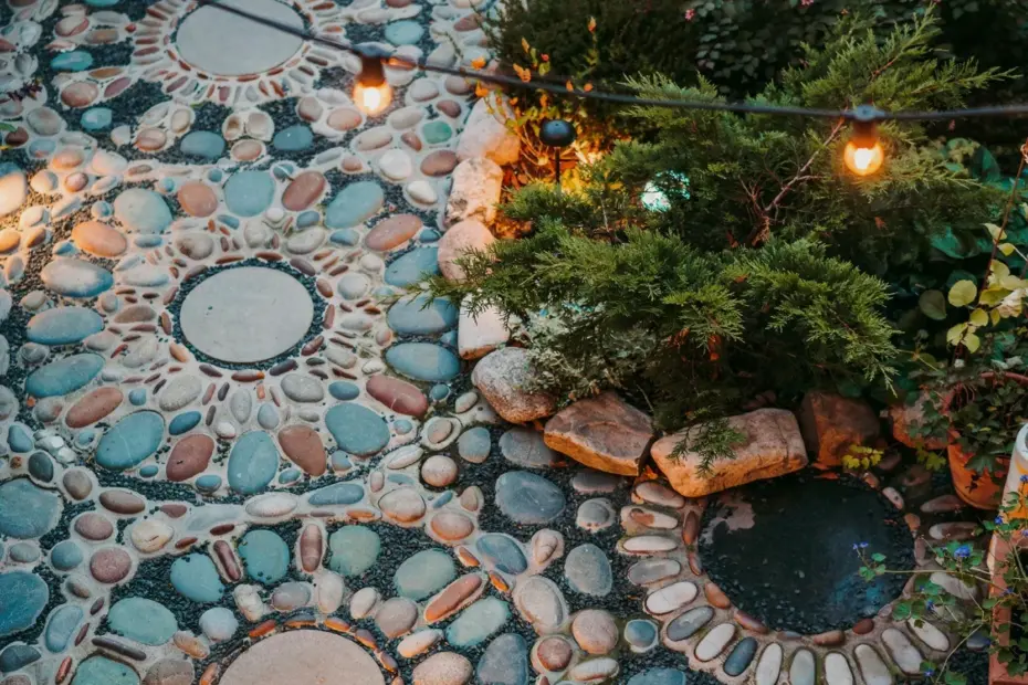 Garden Path Design Before & After by Jeffrey Bale | Stone Mosaic Walkway Ideas
