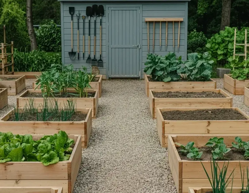 Vegetable Garden Before and After: Raised Bed Makeover with Gravel Path