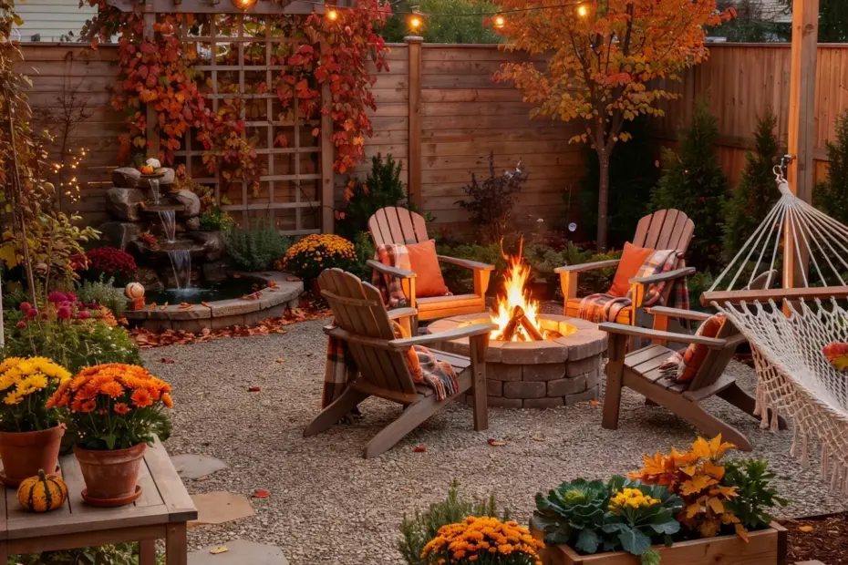 Narrow Outdoor Space Makeover for Summer: Gravel Patio, Water Feature & Privacy Fence